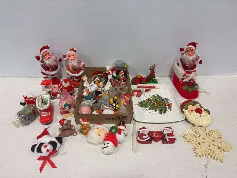 Large assortment of misc Christmas decor
