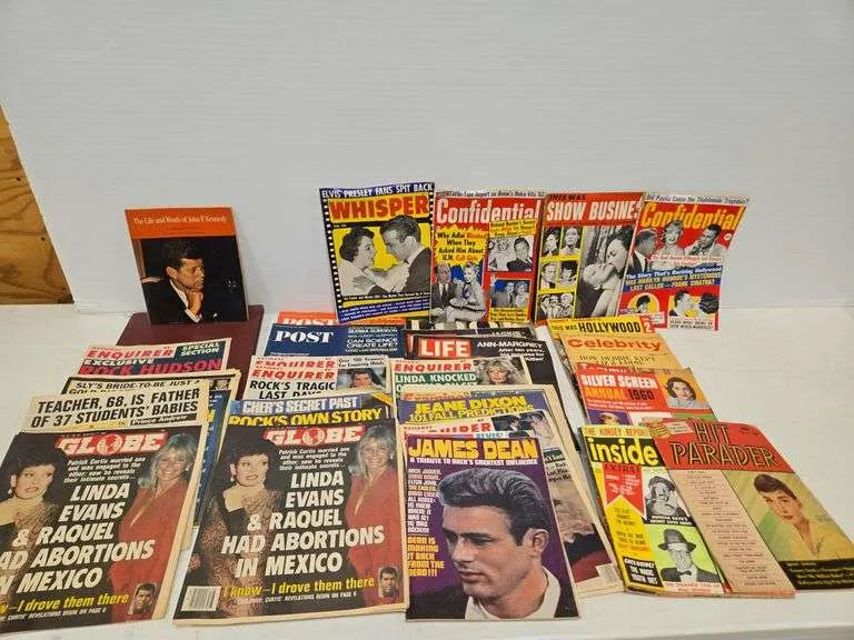 Assortment of vintage magazines- includes Post, Life, National Enquirer & more