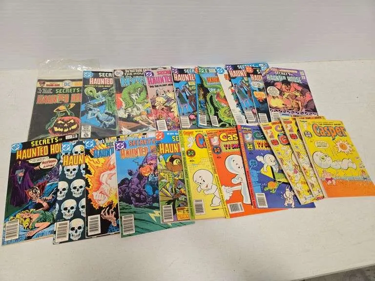 DC, Marvel, Casper comics- includes Secrets of the Haunted House & The Friendly Ghost Casper