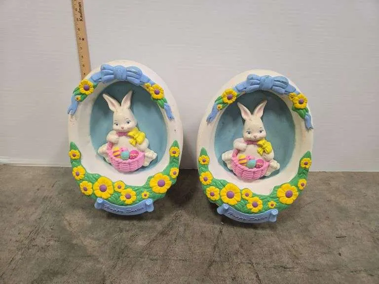 Vintage blow mold Empire Easter bunny eggs- 18"