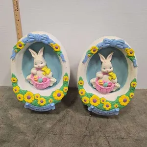 Vintage blow mold Empire Easter bunny eggs- 18"
