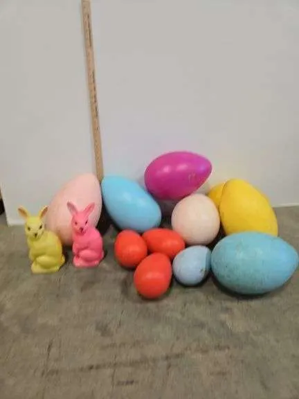 Easter blow mold eggs & bunnies- various sizes
