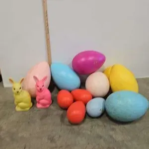 Easter blow mold eggs & bunnies- various sizes