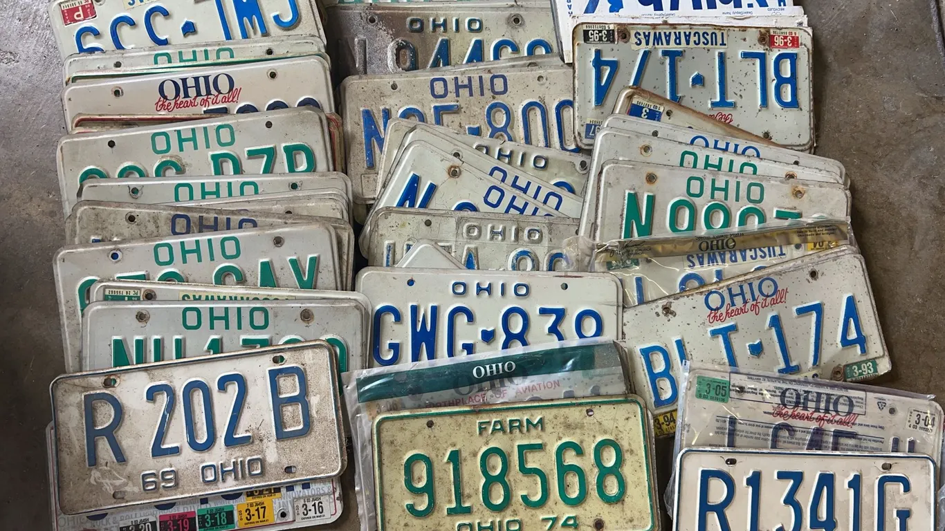 Large lot of miscellaneous licenses plates