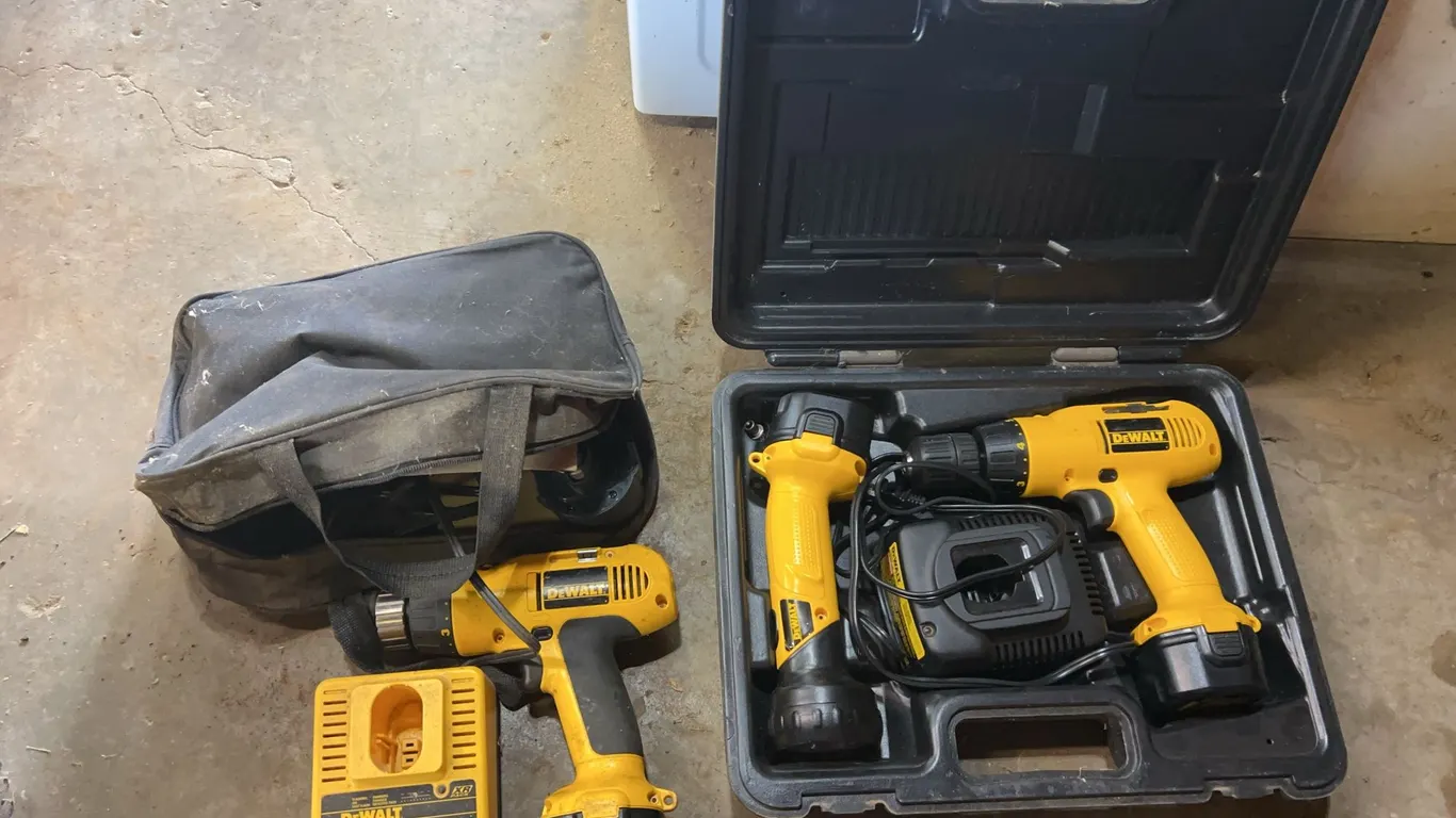 (2)- dewalt cordless drills