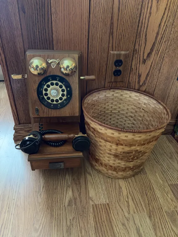 Basket & vintage phone