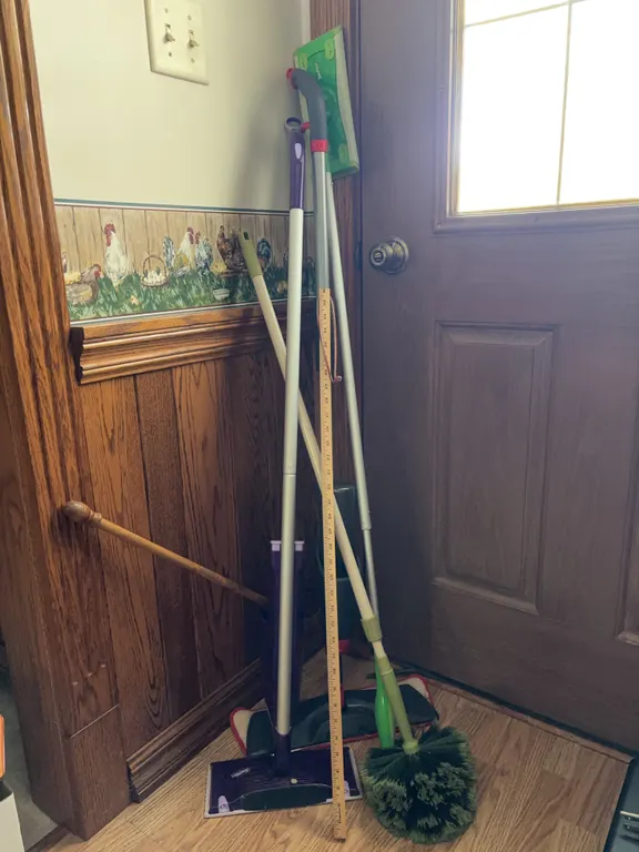 Swiffers, yard stick & more