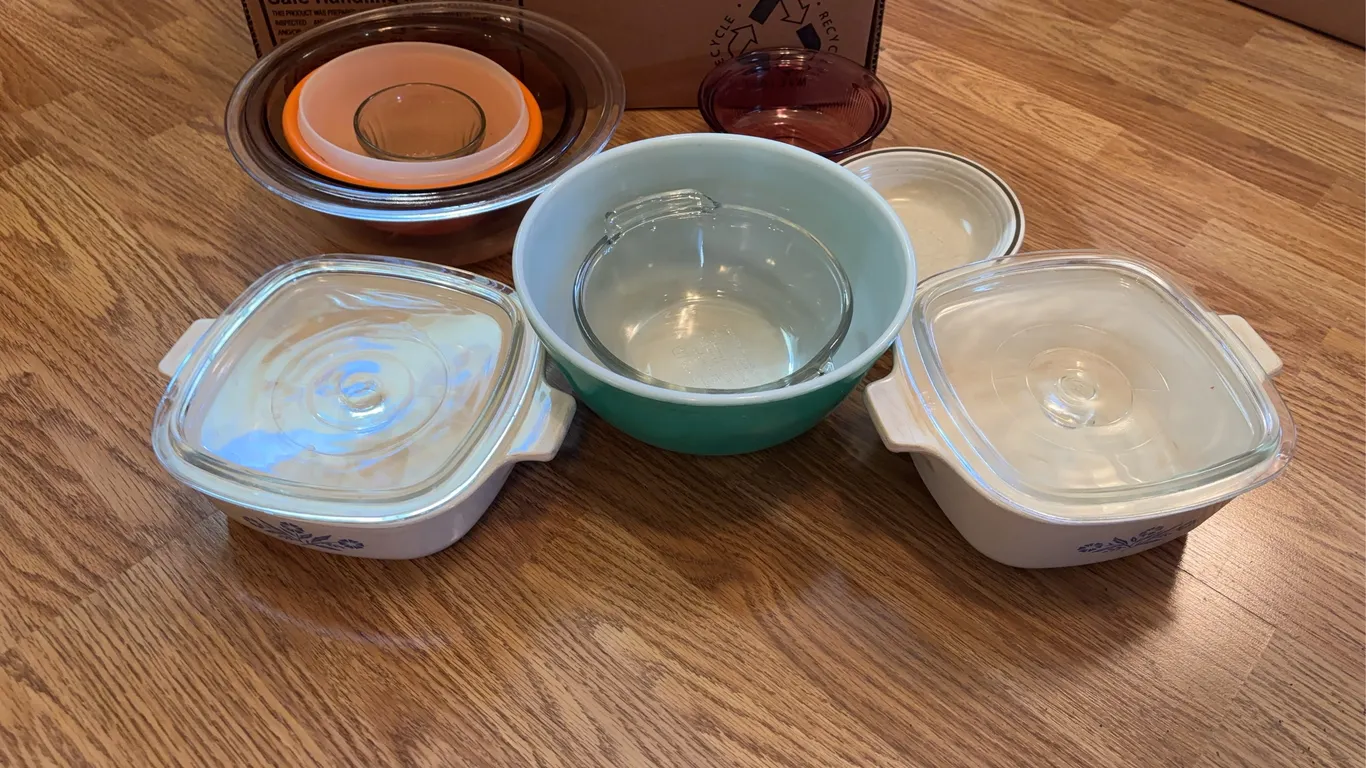 Pyrex bowls, Corning cookware & more