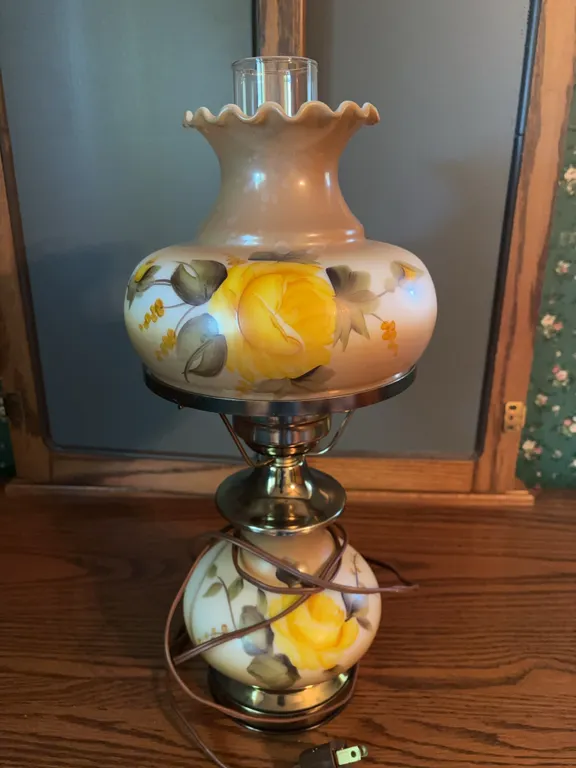Painted table lamp