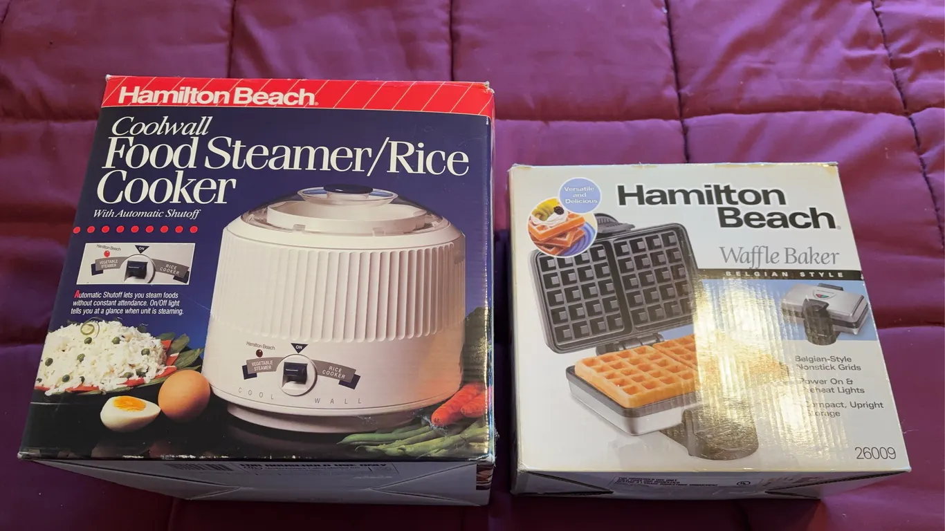 Waffle baker and food steamer