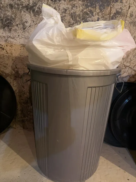 Trash can and freezer storage containers