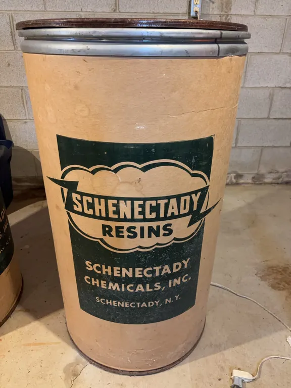 Cardboard barrel and contents