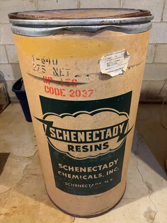 Cardboard barrel and contents
