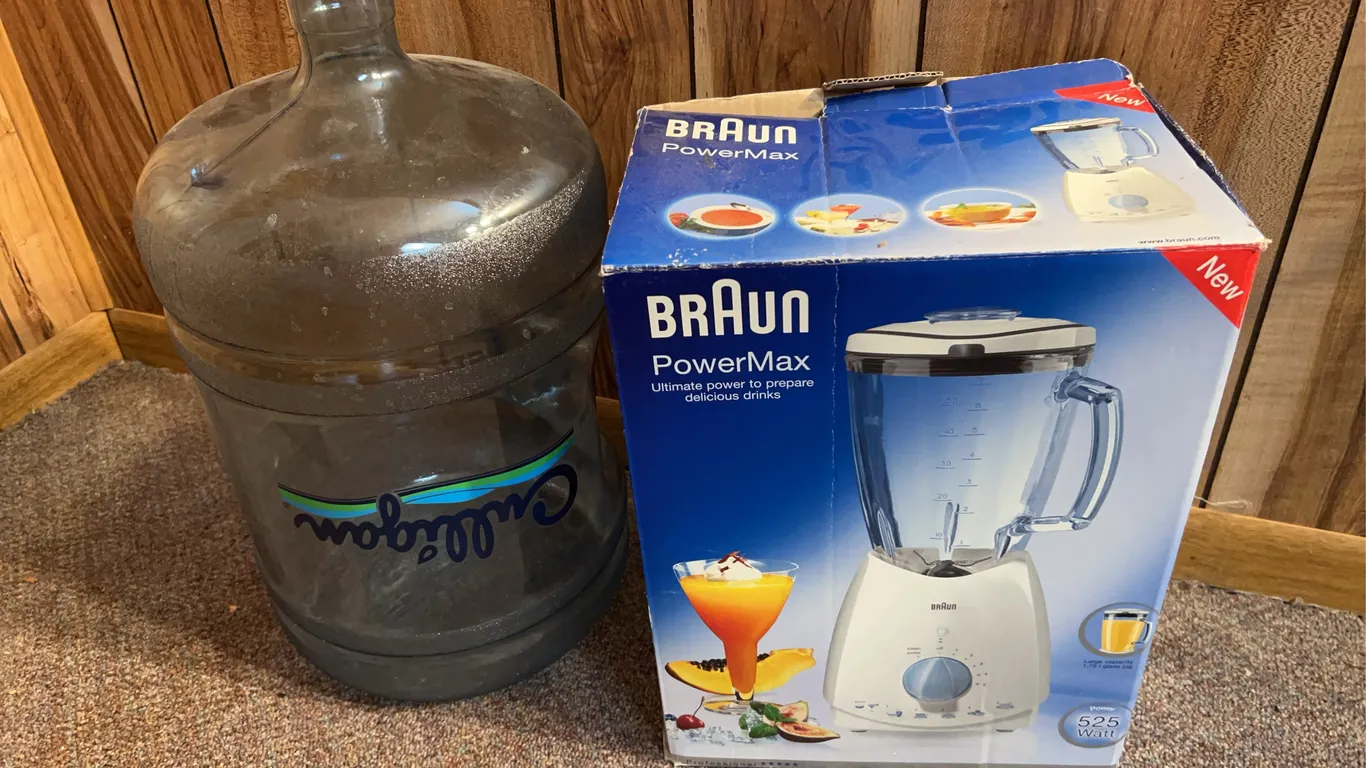 Braun PowerMax Blender In Box & Reusable Culligan Water Jug