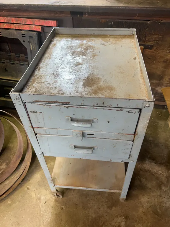 Metal Tool Cart On Wheels W/ Contents -36� Tall