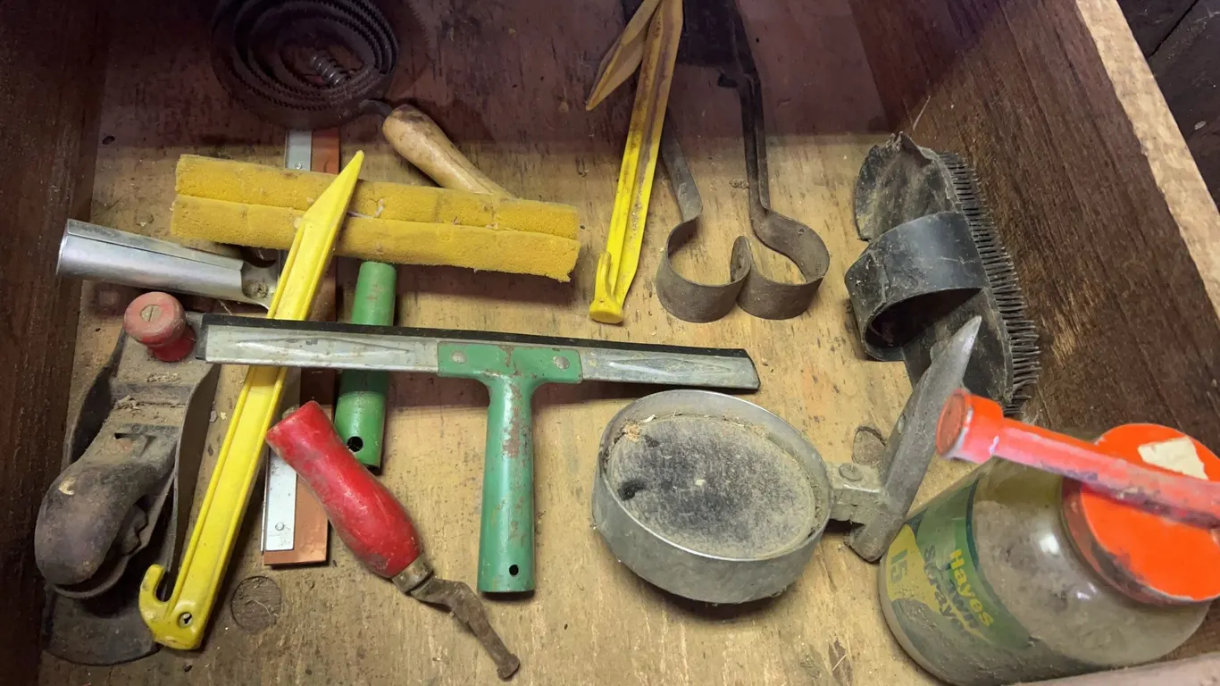 Drawer Of Tools Including Planer, Brushes, Sprayer & More
