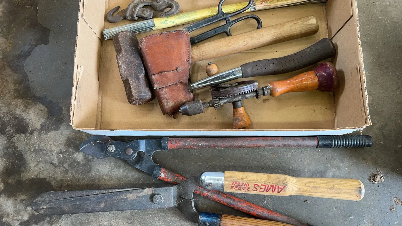 Hatchet, hammer and shears