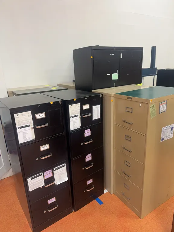 Assortment of Filing Cabinets and Metal Storage Cabinet