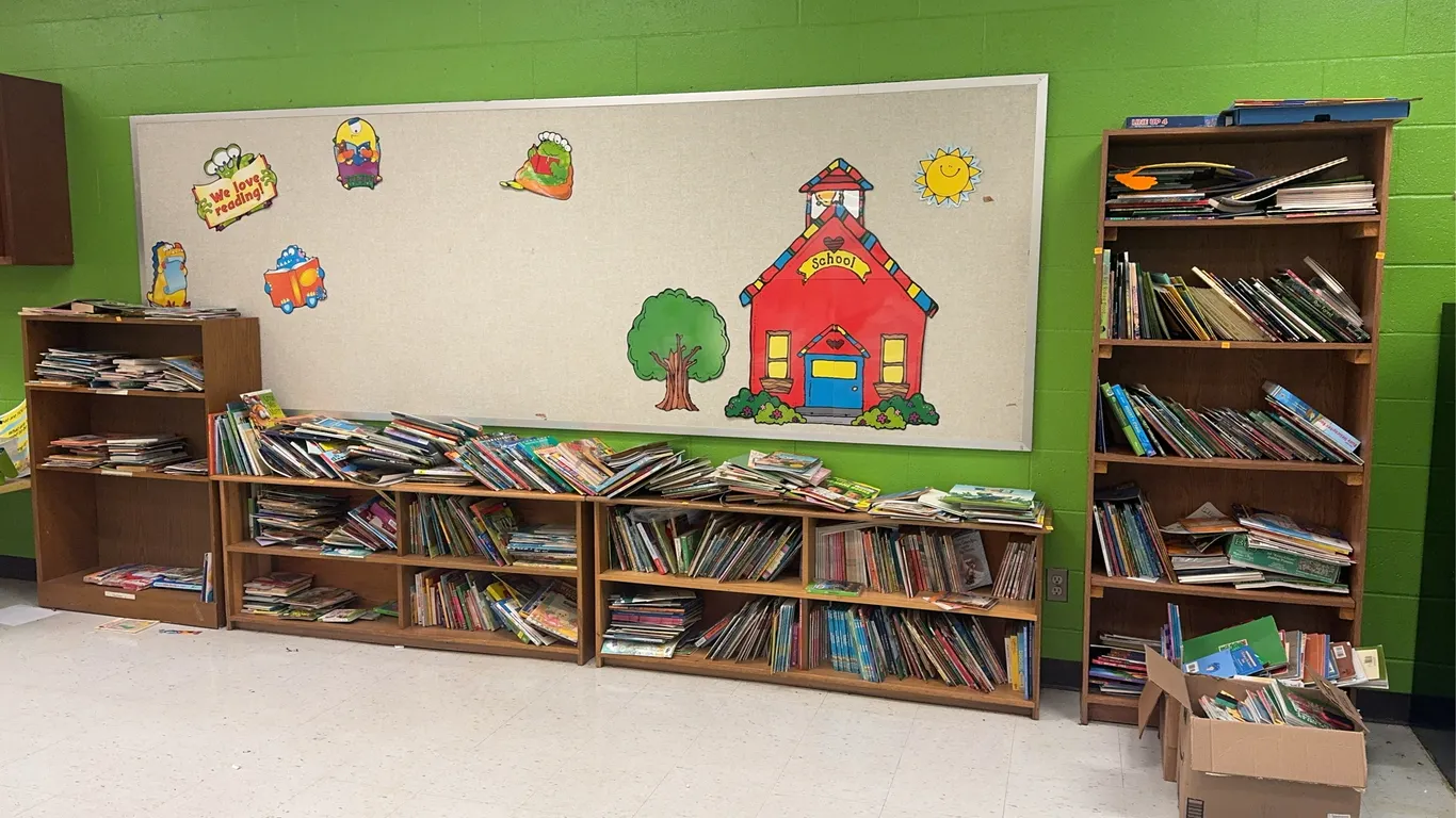 (4) Wooden Bookshelves and Books
