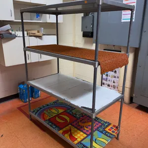 Stainless metal shelf