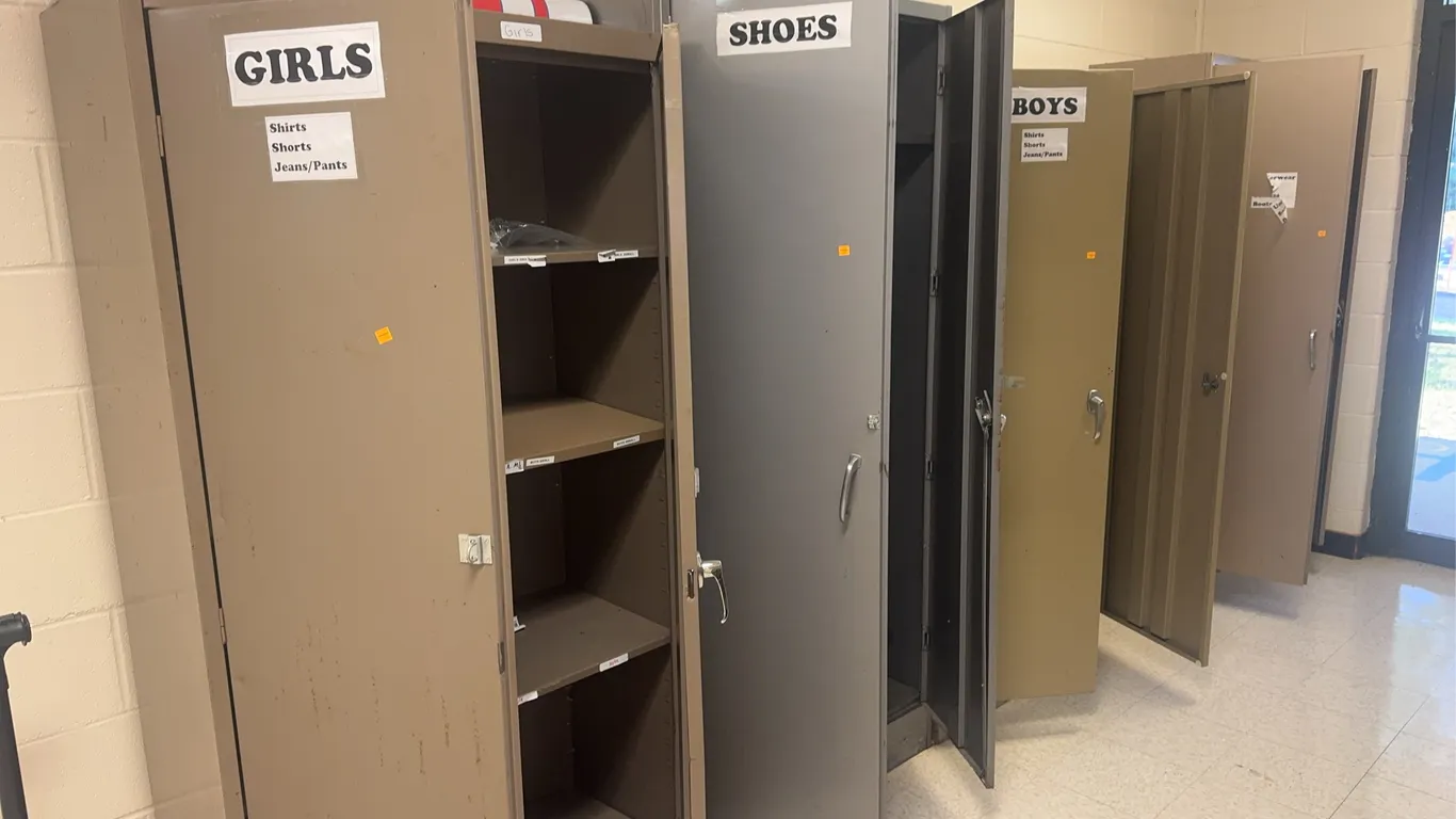 (4) Metal Storage Cabinets