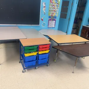 School Desks and Organizer Cart