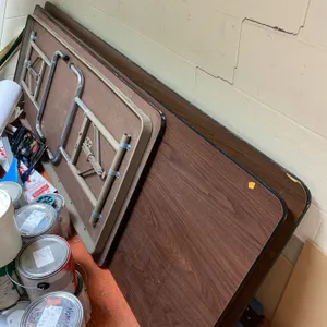 (2) 8’ wooden tables (1) 6’ table