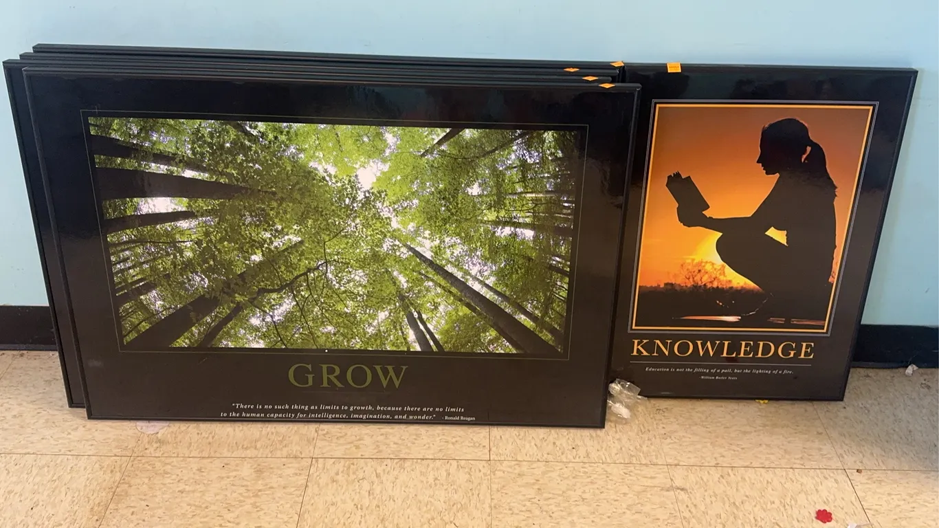 (5) Educational Framed Prints