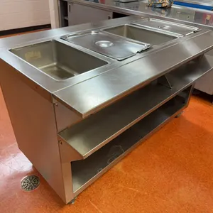 Stainless steel food warming table