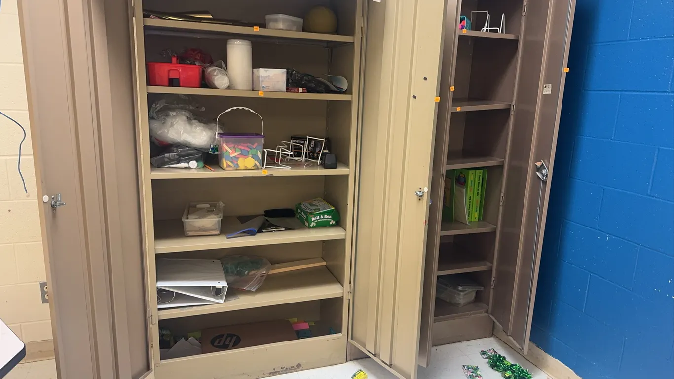 (2) Metal Storage Cabinets and Contents