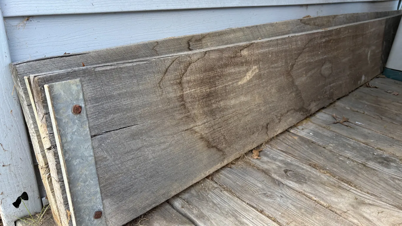Wooden planks (13"W x 111.5"L)