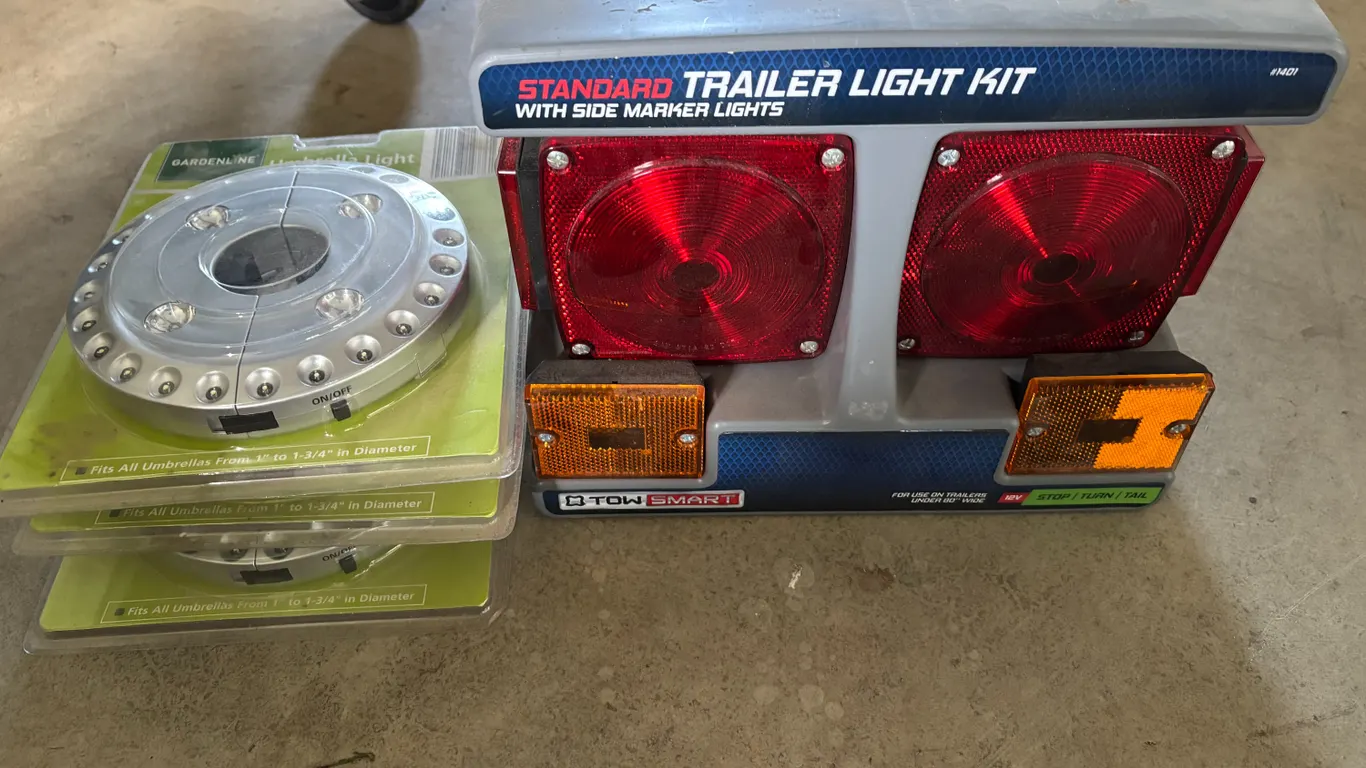Trailer light kit and umbrella lights