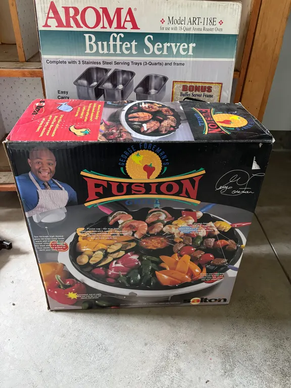 George Foreman grill and buffet server