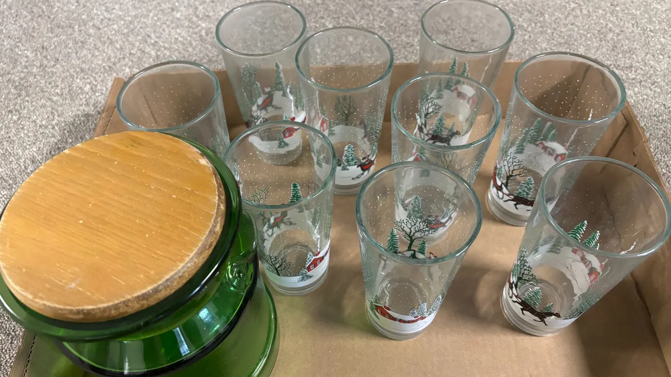 Christmas Themed Water Glasses