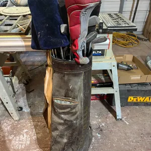 Golf clubs and bag