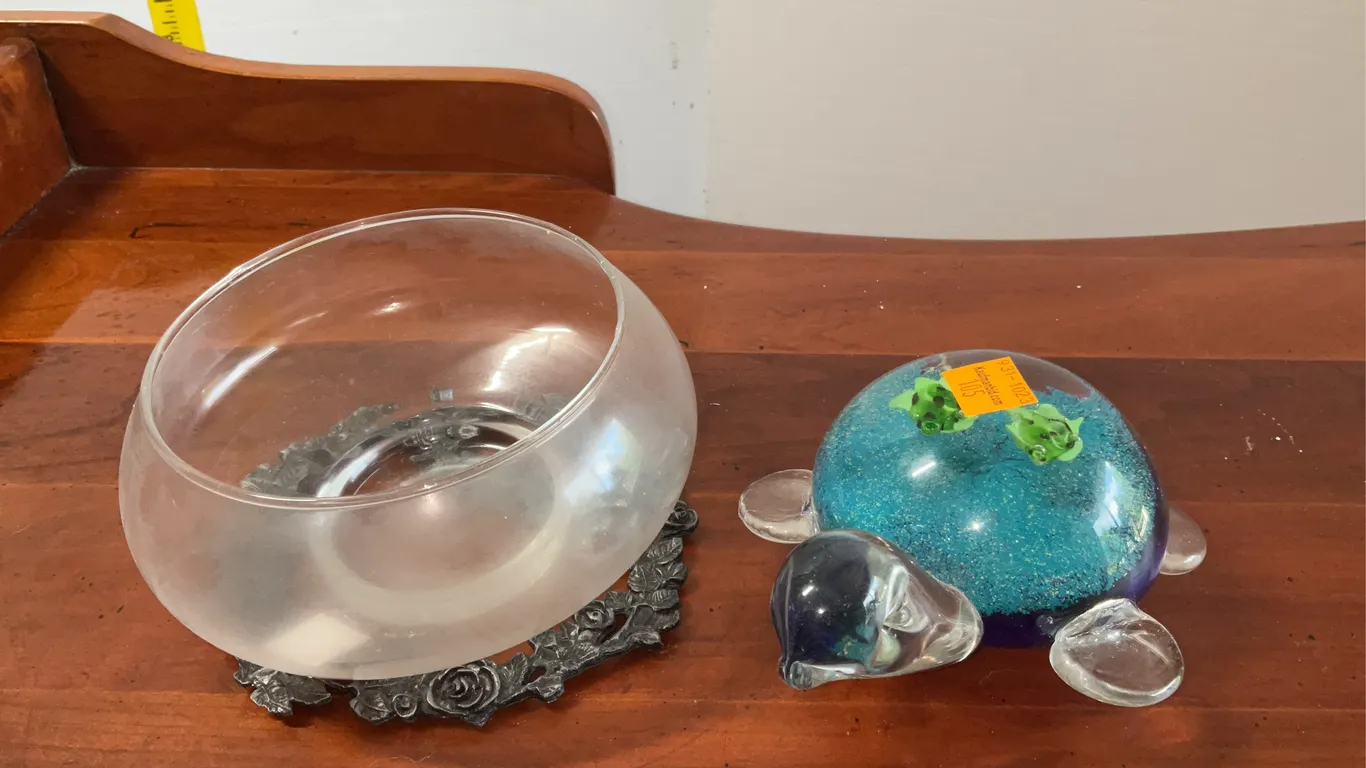 Glass Turtle, Glass Bowl
