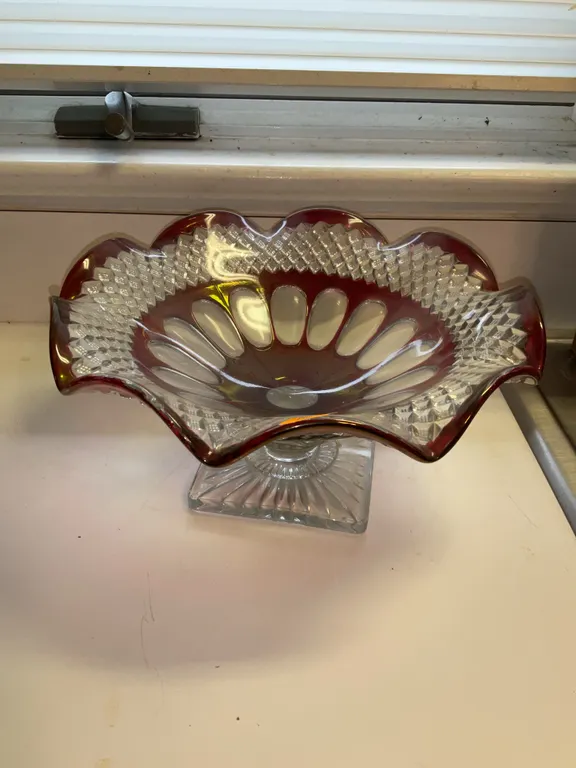Westmoreland Glass Ruby Red Pedestal Candy Dish