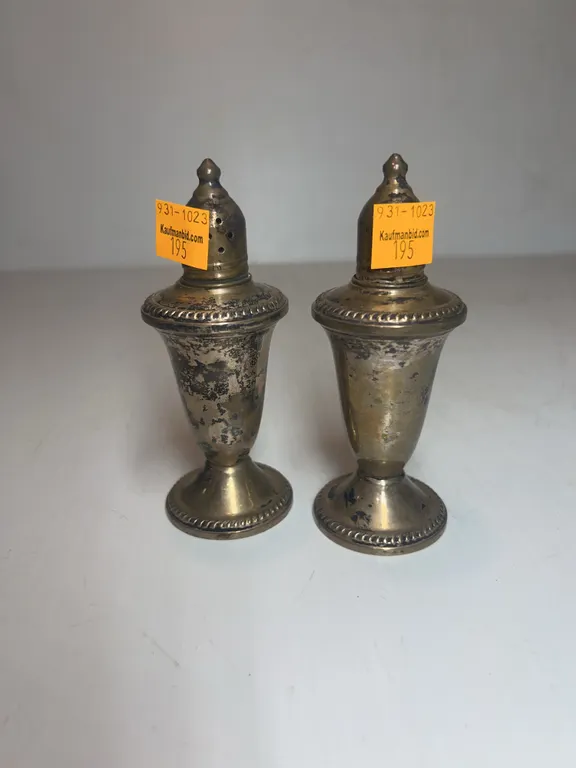Set of (2) Weighted Sterling S&P Shakers