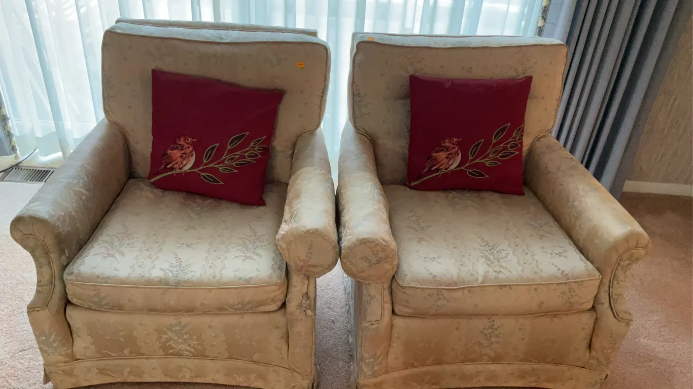 (2) Matching Upholstered Arm Chair