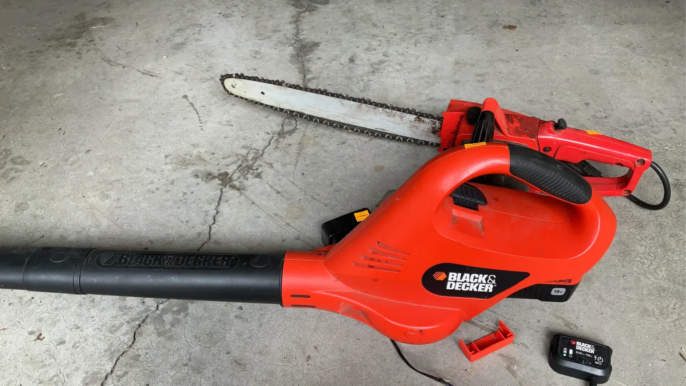 Black and Decker Battery Operated Blower, Craftsman Electric Chainsaw