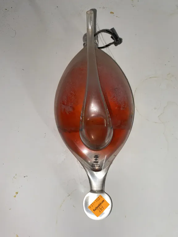 Skruf Sweden hand-blown glass water barometer