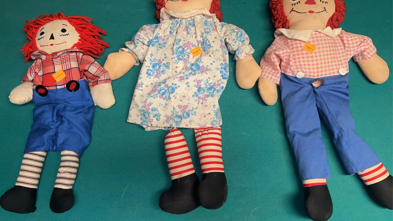 (3) Vintage Raggedy Ann/Andy Dolls