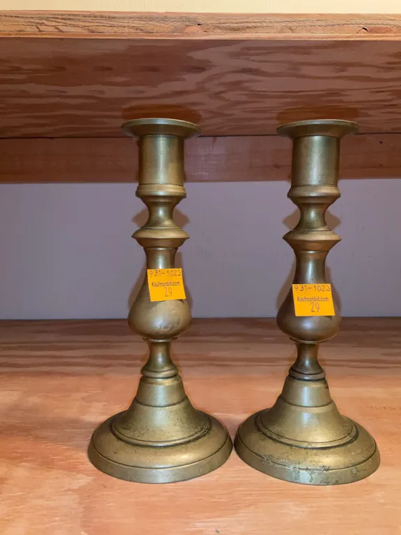 2 Brass Candle Holders