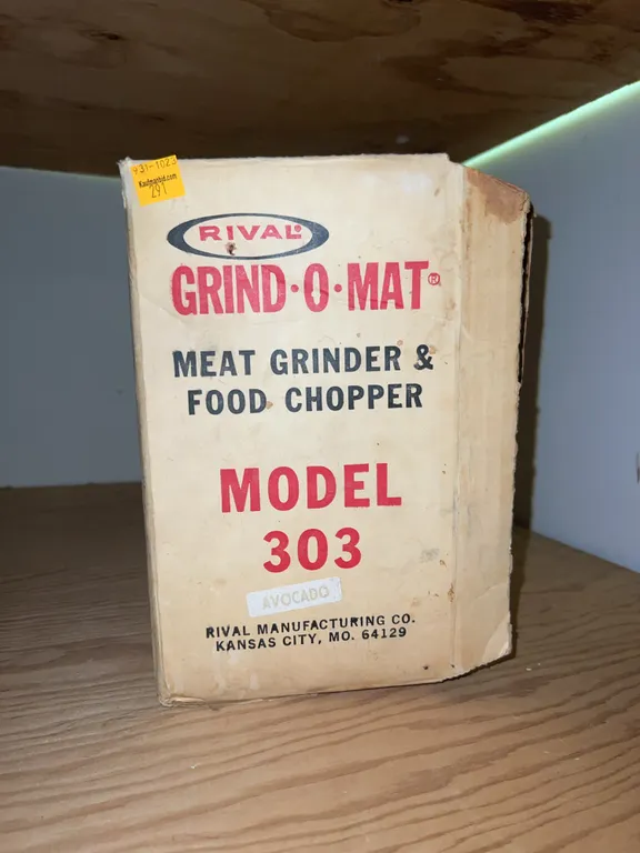 Vintage Rival Grind O Mat Meat Grinder in Box