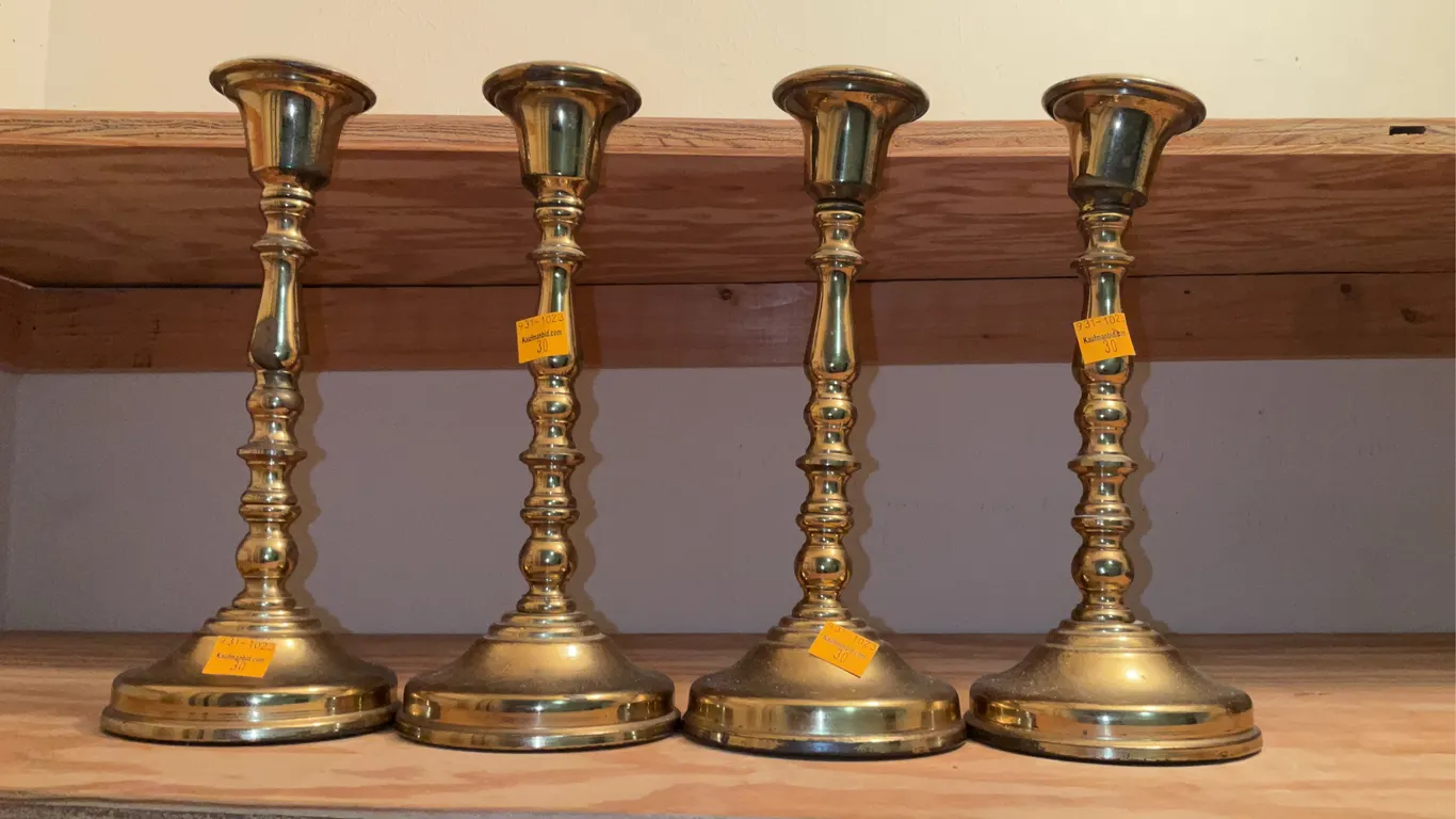 (4) Brass Candle Holders