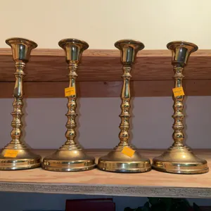 (4) Brass Candle Holders