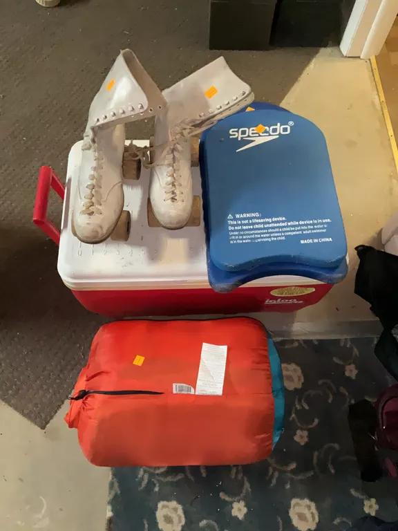 Cooler, Vintage Roller Skates, Sleeping Bag