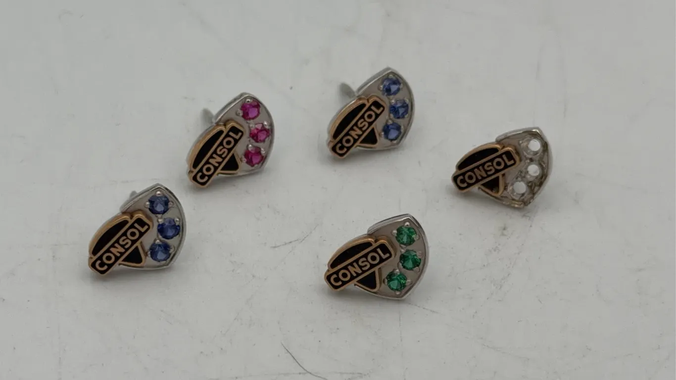 (5) 10K Gold Consol Pins -7.4 gr.