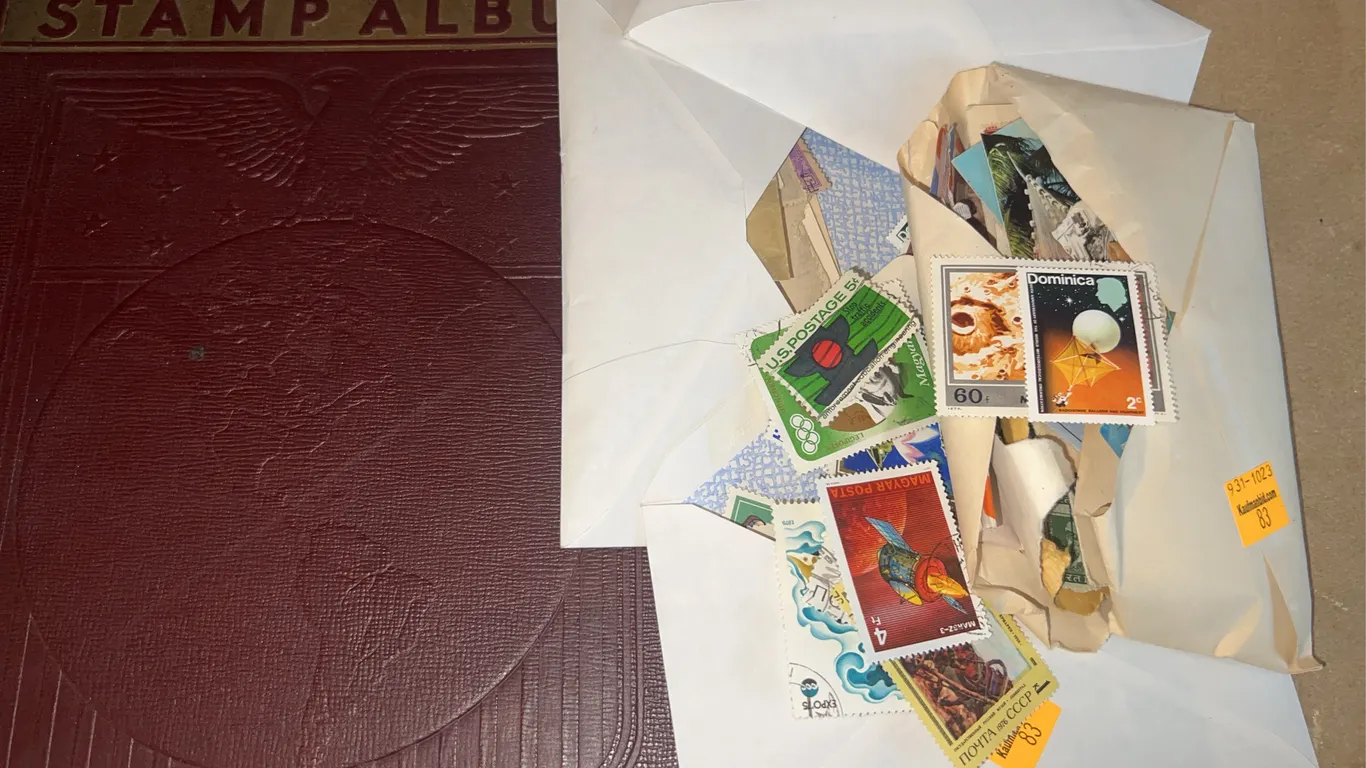 Collection of Stamps, Antique Stamp Book