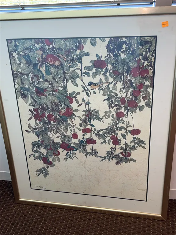 Vintage Framed Botanical Art by Leona